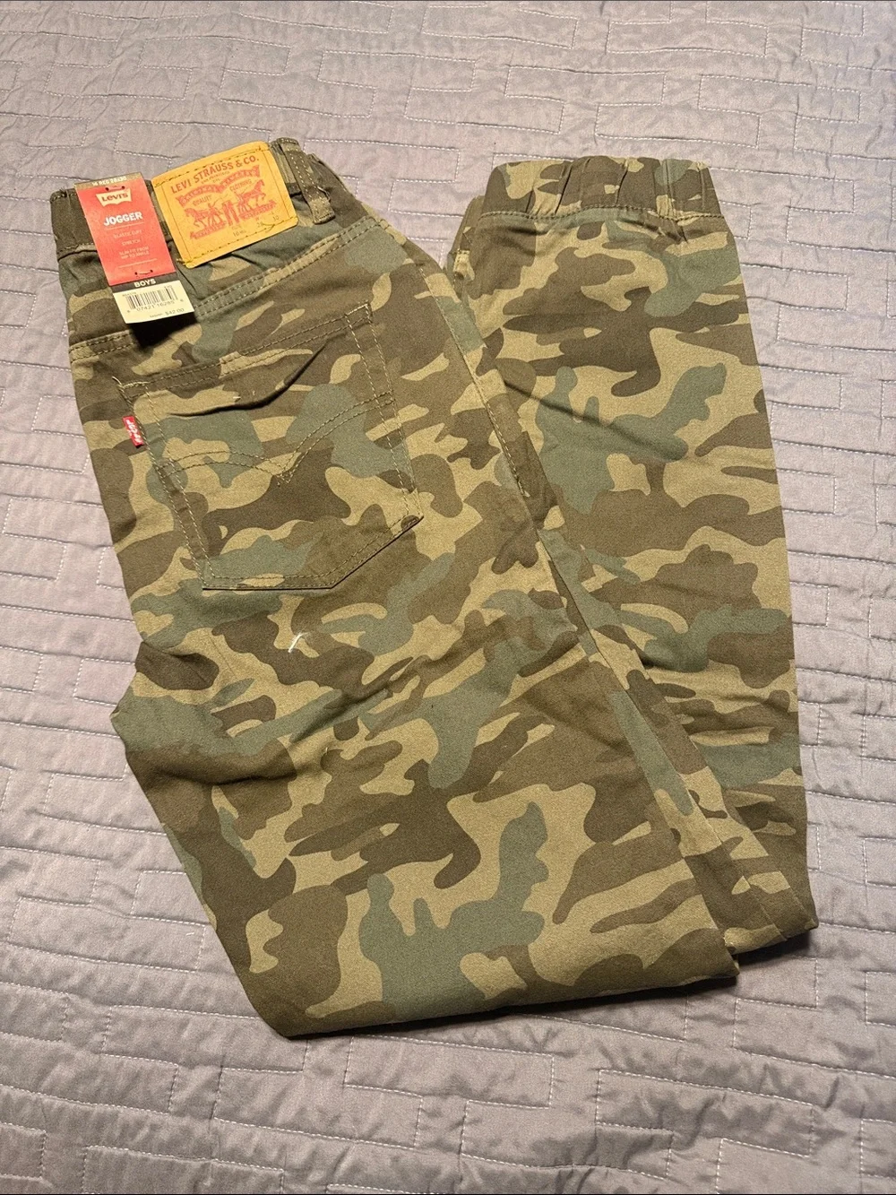 Levi's Boys Camo Jogger Pants in Green and Brown